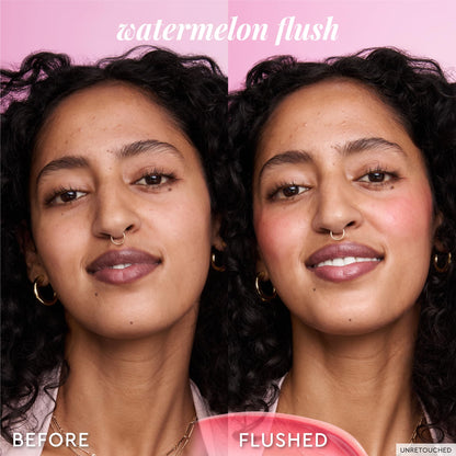 Glow Recipe Niacinamide Dewy Flush Tinted Liquid Blush Serum - Glowy Blush for Cheeks to Smooth, Hydrate & Brighten - Liquid Korean Makeup with Buildable Soft Pink Tint - Watermelon Flush (0.4 oz) - Maple Wellness Supplements
