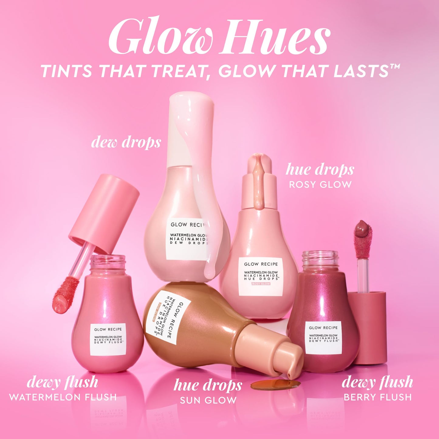 Glow Recipe Niacinamide Dewy Flush Tinted Liquid Blush Serum - Glowy Blush for Cheeks to Smooth, Hydrate & Brighten - Liquid Korean Makeup with Buildable Soft Pink Tint - Watermelon Flush (0.4 oz) - Maple Wellness Supplements