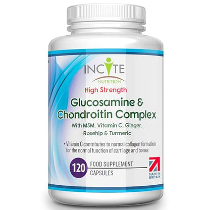 Glucosamine and Chondroitin High Strength Complex with MSM, Vitamin C, Ginge - Maple Wellness Supplements