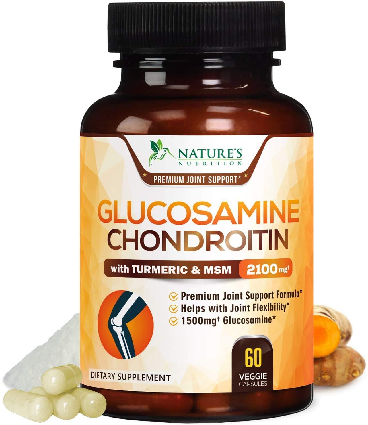 Glucosamine Chondroitin MSM Complex - Joint Support Supplement Turmeric & Boswellia - Maple Wellness Supplements