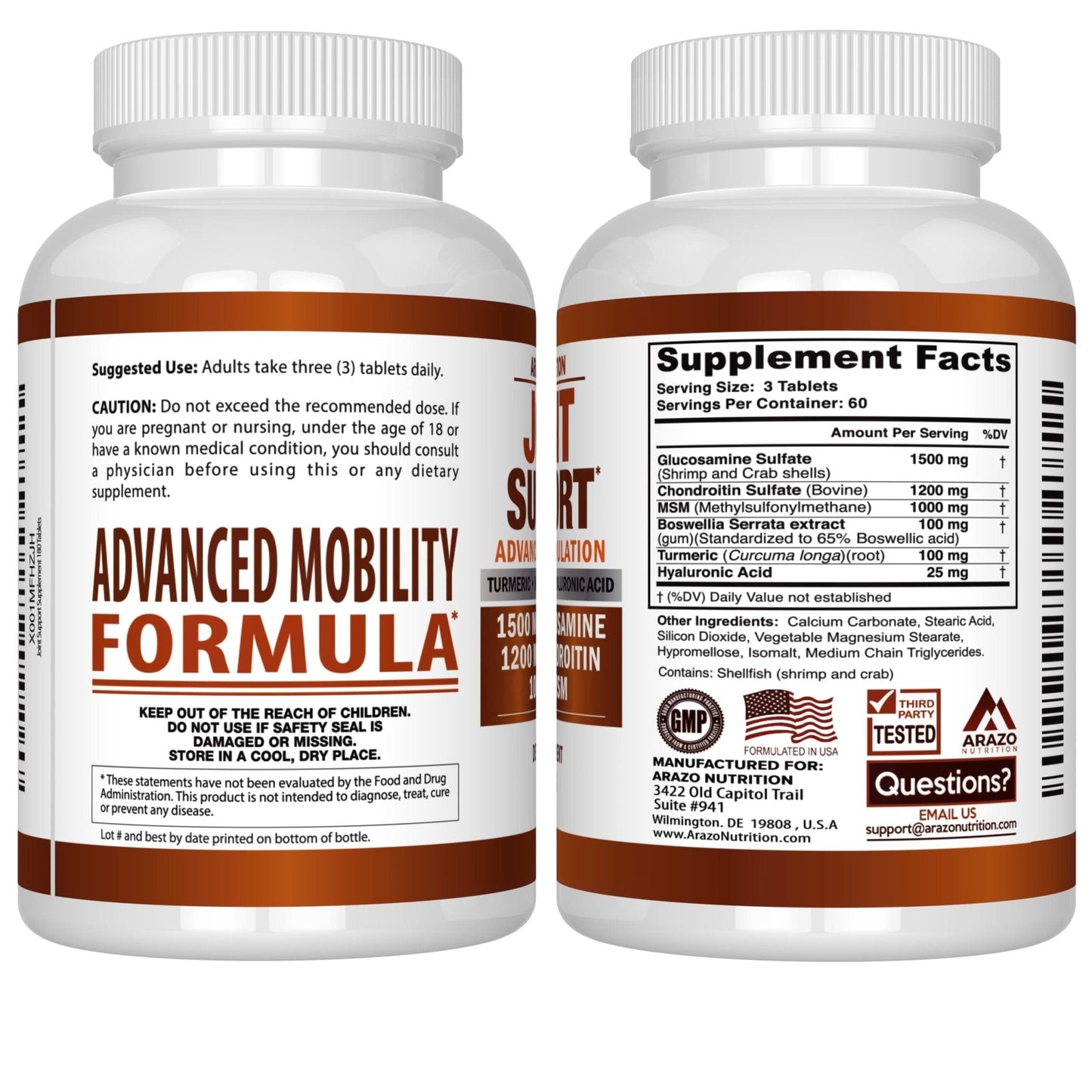 Glucosamine Chondroitin Turmeric Msm Boswellia - Joint Support Supplement for Relief - Maple Wellness Supplements