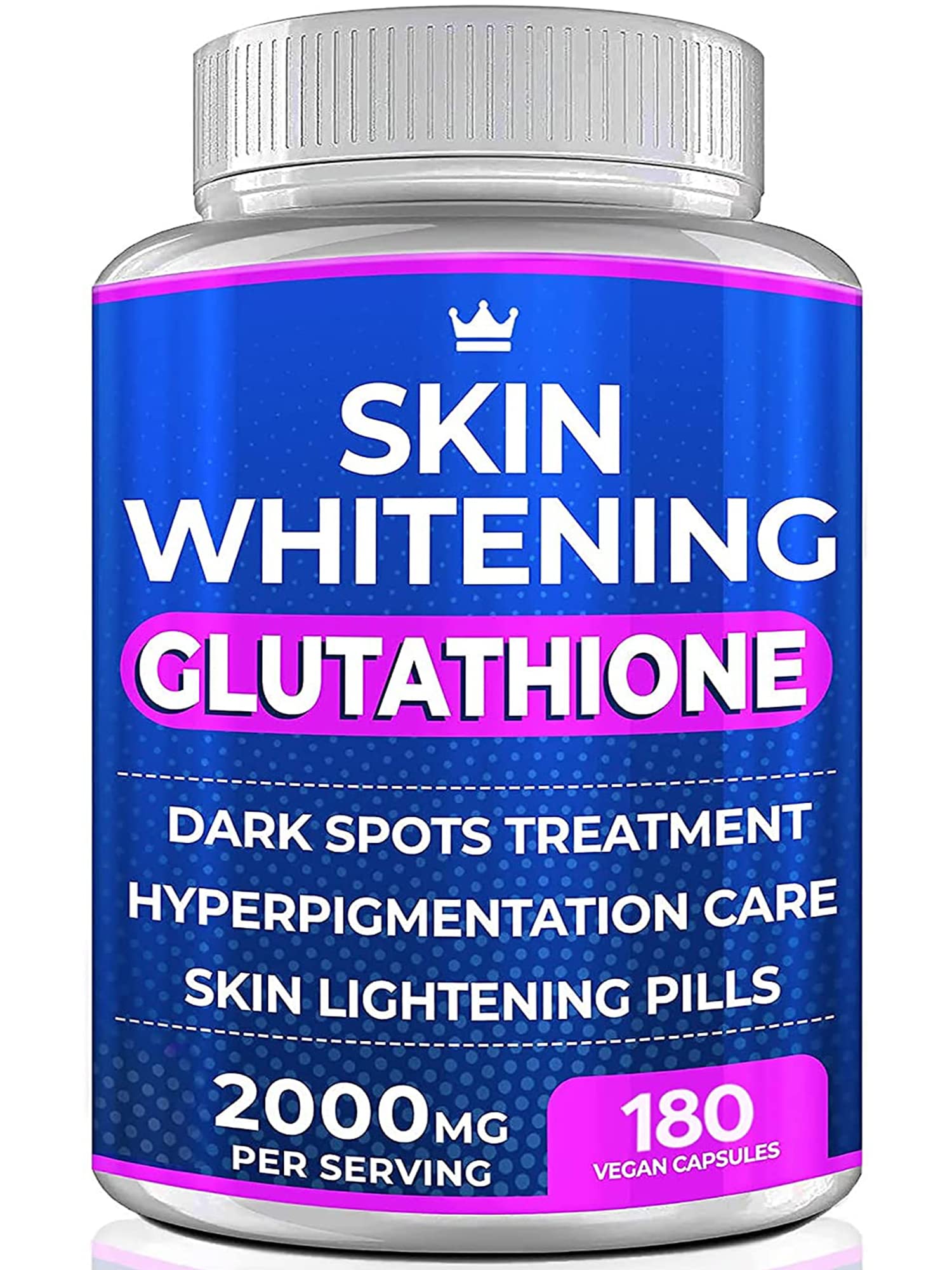Glutathione Whitening Pills - 180 Capsules 2000mg Glutathione - Effective Skin Lightening - Maple Wellness Supplements