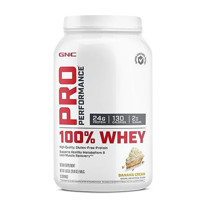 GNC Pro Performance 100 Whey Protein - Banana Cream 1.86 lbs. - Maple Wellness Supplements