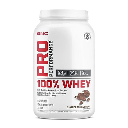 GNC Pro Performance 100% Whey Protein Powder - Chocolate Supreme, 25 Servings - Maple Wellness Supplements