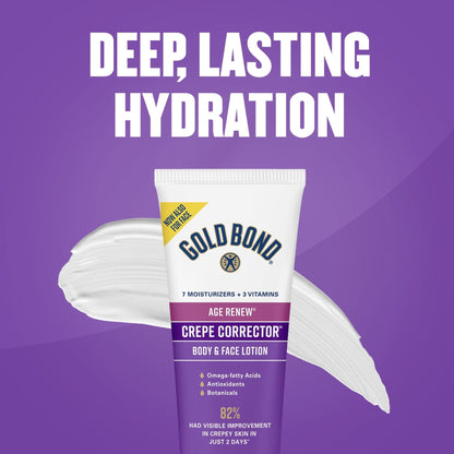 Gold Bond Age Renew Day & Night Duo Lotion Set for Body & Face, Crepe Corrector & Retinol Overnight Lotion - Maple Wellness Supplements