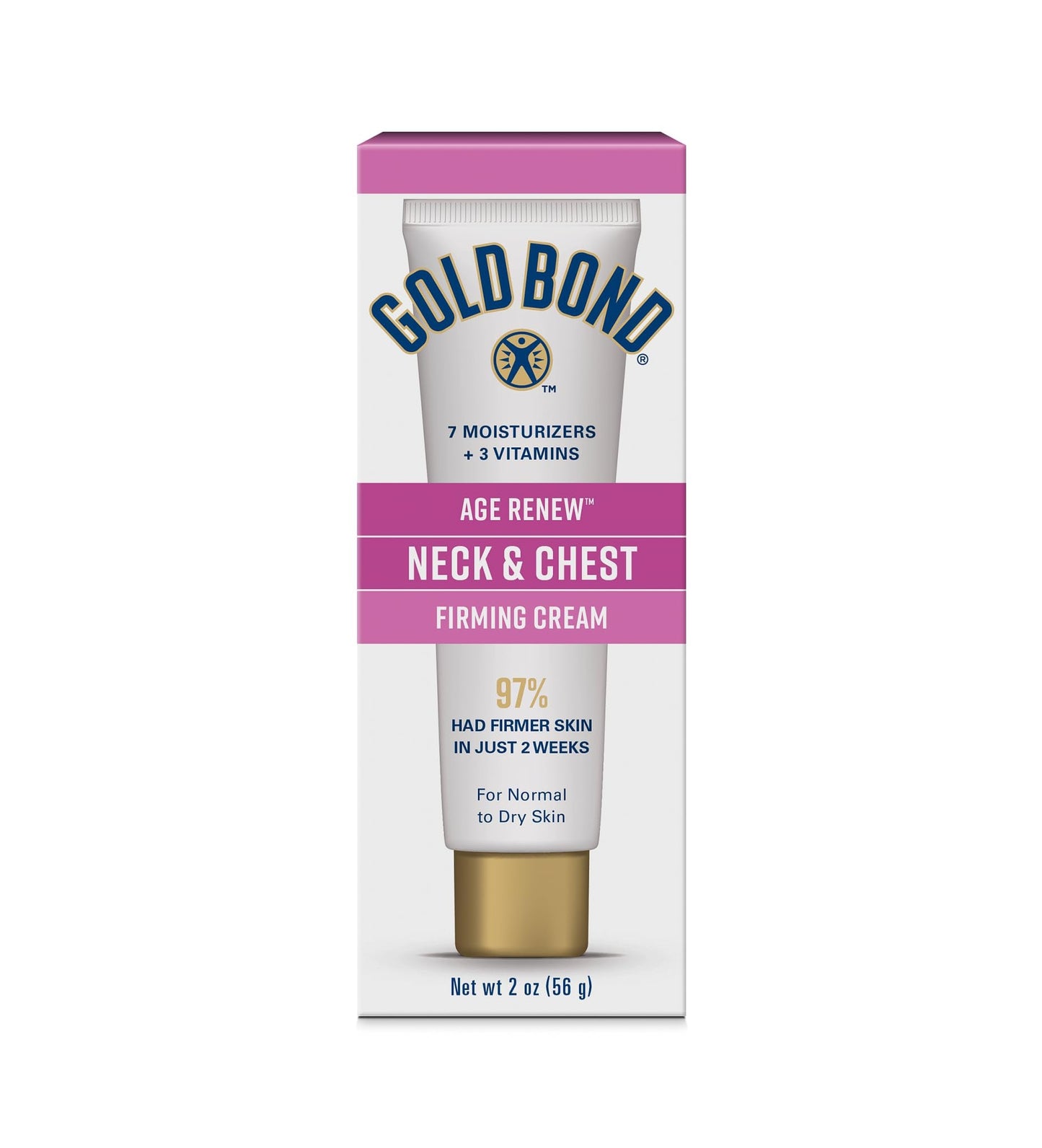 Gold Bond Age Renew Neck & Chest Firming Age Renew Cream, 2 oz., Clinically Tested Skin Firming Cream - Maple Wellness Supplements