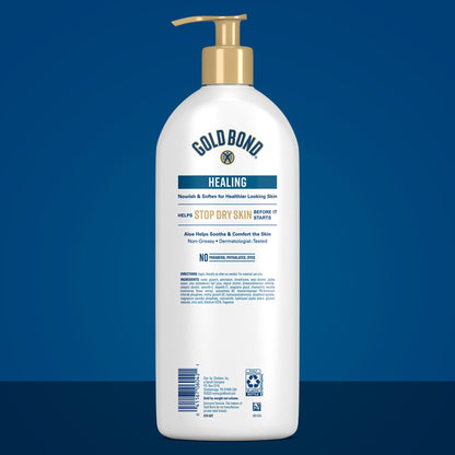 Gold Bond Healing Hydrating Lotion With Aloe Moisturizes, Heals & Smooths Dry Skin, Delivers Immediate 24-Hour Hydration, Value Size, 24 oz. - Maple Wellness Supplements