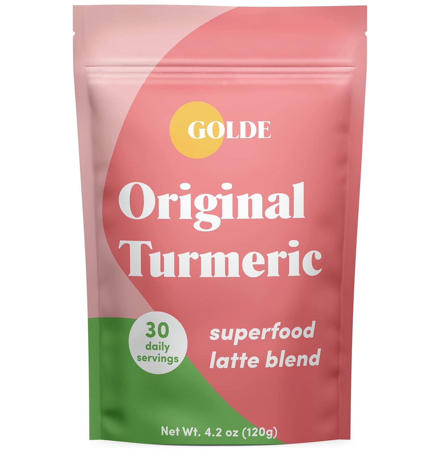 GOLDE - Superfood Latte Blend - Original Turmeric - Plant-Based w/Coconut, & Ginger - Vegan, Keto, Sugar-Free - 30 Servings - Maple Wellness Supplements