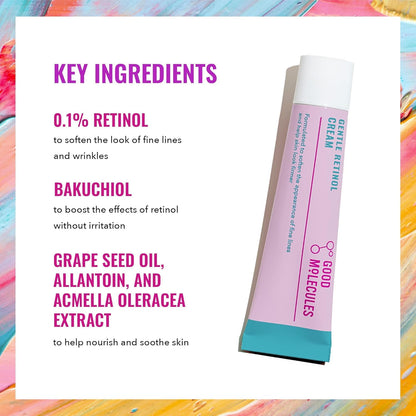 Good Molecules Gentle Retinol Cream - Retinol Night Cream to Minimize Appearance of Fine Lines & Wrinkles - Maple Wellness Supplements