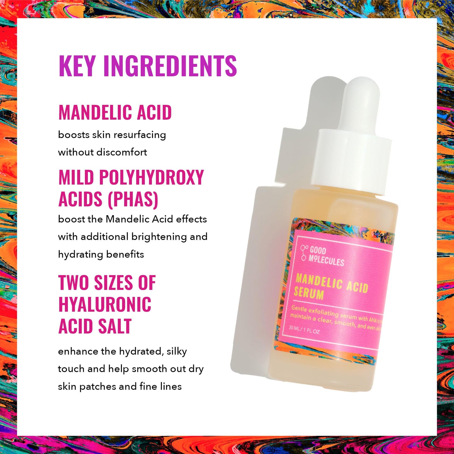 Good Molecules Mandelic Acid Serum - Gentle Face Exfoliator Serum with Ultra Hydrating Hyaluronic Acid - Maple Wellness Supplements
