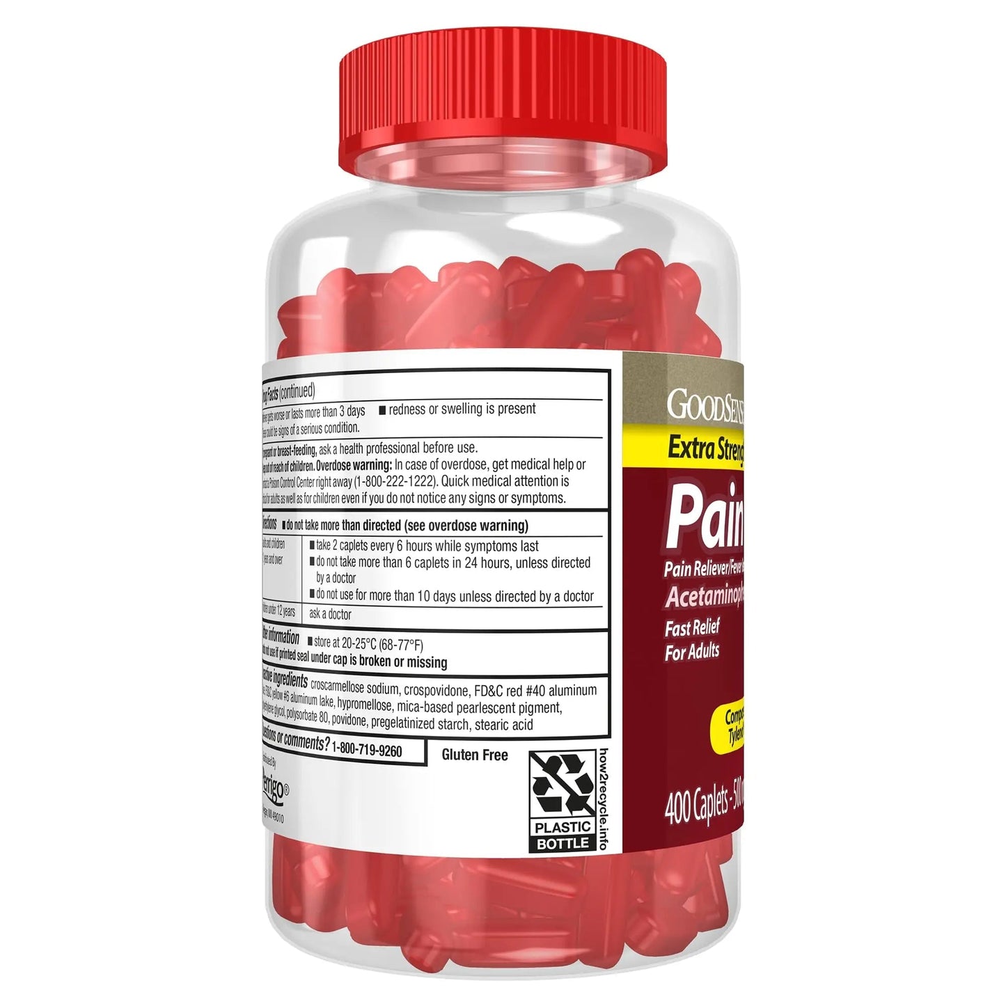 Good Sense Rapid Release Pain Relief, Acetaminophen Caplets 500 mg, Extra Strength Pain Reliever and Fever Reducer - Maple Wellness Supplements