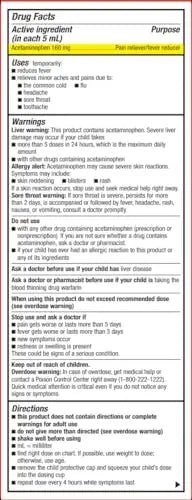 GoodSense Children's Pain and Fever Oral Suspension Liquid, Acetaminophen 160 mg per 5 mL, Bubble Gum Flavor - Maple Wellness Supplements