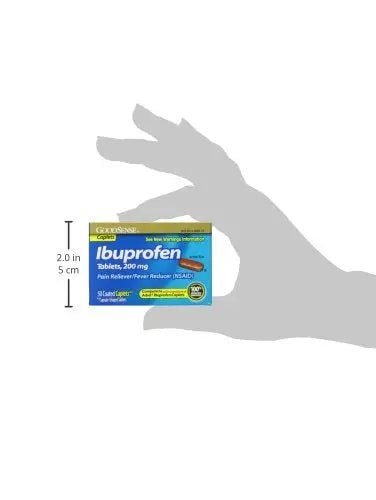 GoodSense Ibuprofen Pain Reliever/Fever Reducer Caplets, 200 mg, 50-Count - Maple Wellness Supplements