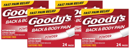 Goody's Back and Body Pain Relief Powder, 24 ct (Pack of 4) - Maple Wellness Supplements