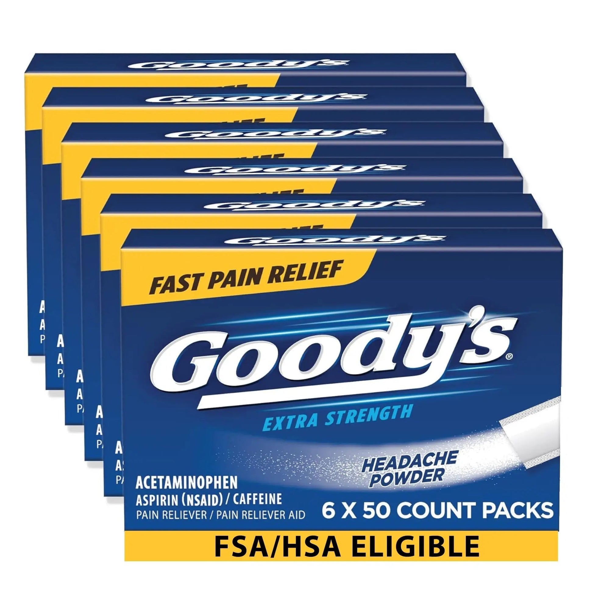 Goody's Extra Strength Headache Powders 50 ea (Pack of 6) - Maple Wellness Supplements