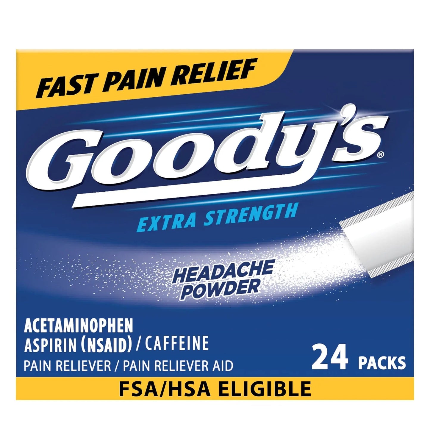 Goody’s Headache Powder Extra Strength Pain Relief, Triple Action Headache Relief with Aspirin, Acetaminophen & Caffeine, 24 Count - Maple Wellness Supplements