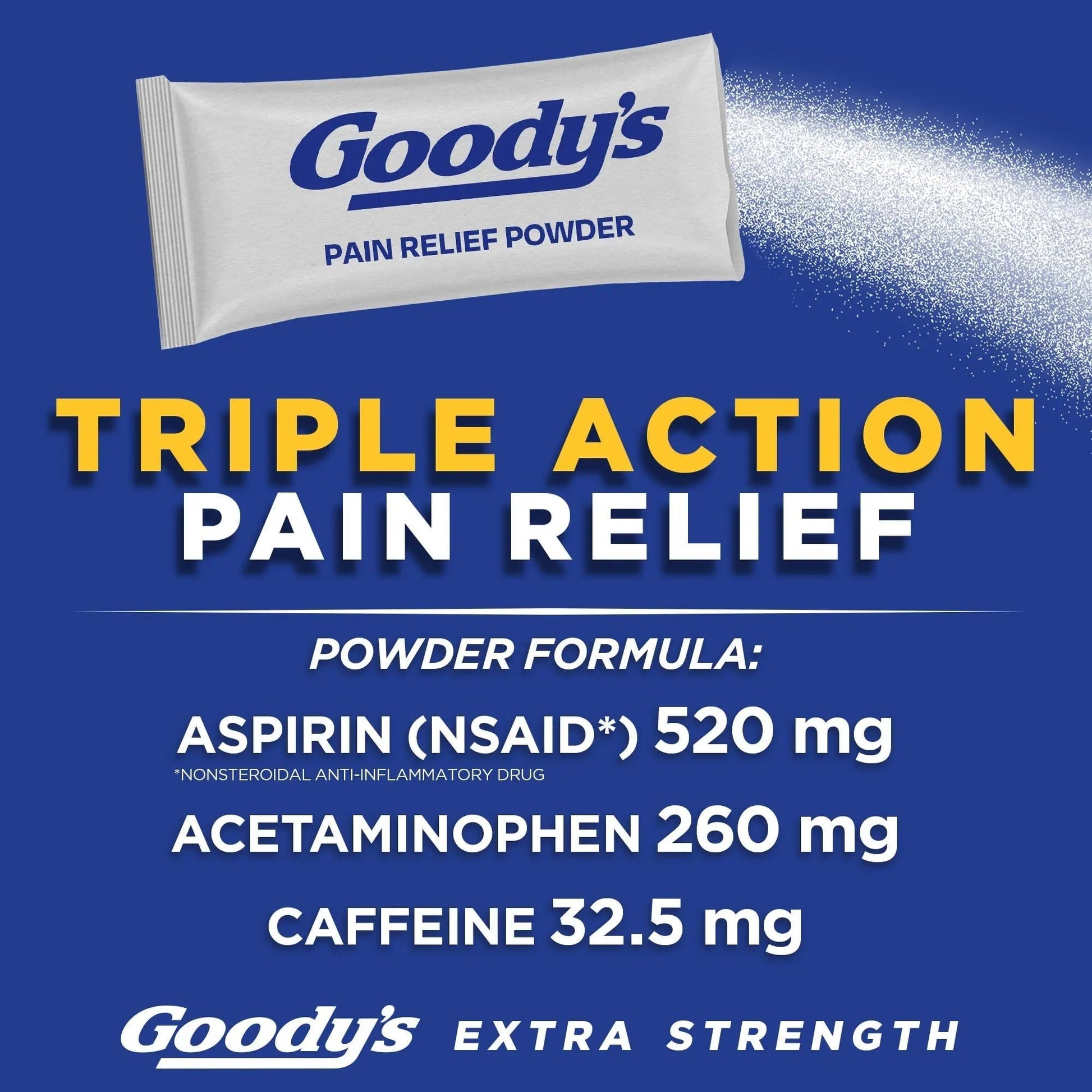Goody's Pain Relief Powders, Extra Strength Headache Powder, 6 ct (Pack of 1) - Maple Wellness Supplements