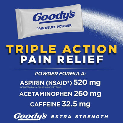Goody's Pain Relief Powders, Extra Strength Headache Powder, 6 ct (Pack of 1) - Maple Wellness Supplements