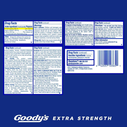 Goody's Pain Relief Powders, Extra Strength Headache Powder, 6 ct (Pack of 1) - Maple Wellness Supplements