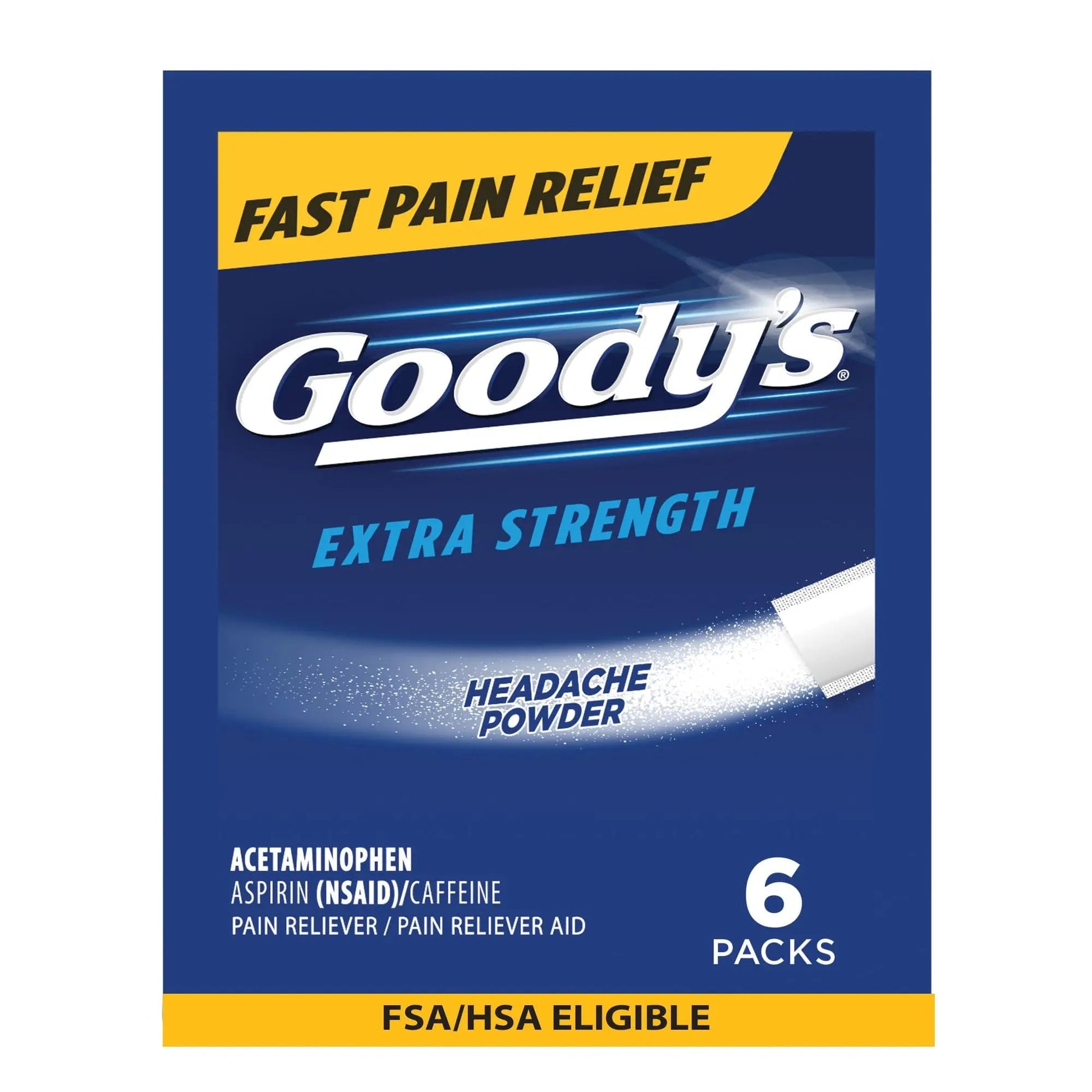 Goody's Pain Relief Powders, Extra Strength Headache Powder, 6 ct (Pack of 1) - Maple Wellness Supplements
