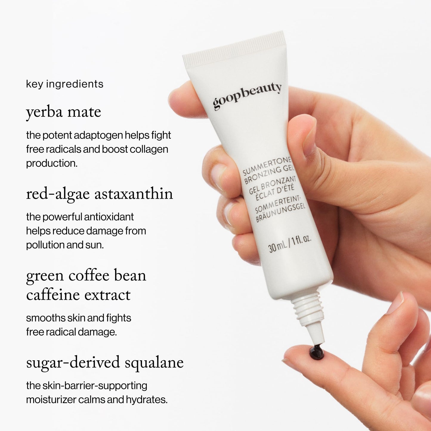 goop Beauty Summertone Bronzing Gel | Hydrating Skin Tint for a Sun-Kissed Glow | Vitamin E & Red Algae Astaxanthin | 1 fl oz - Maple Wellness Supplements