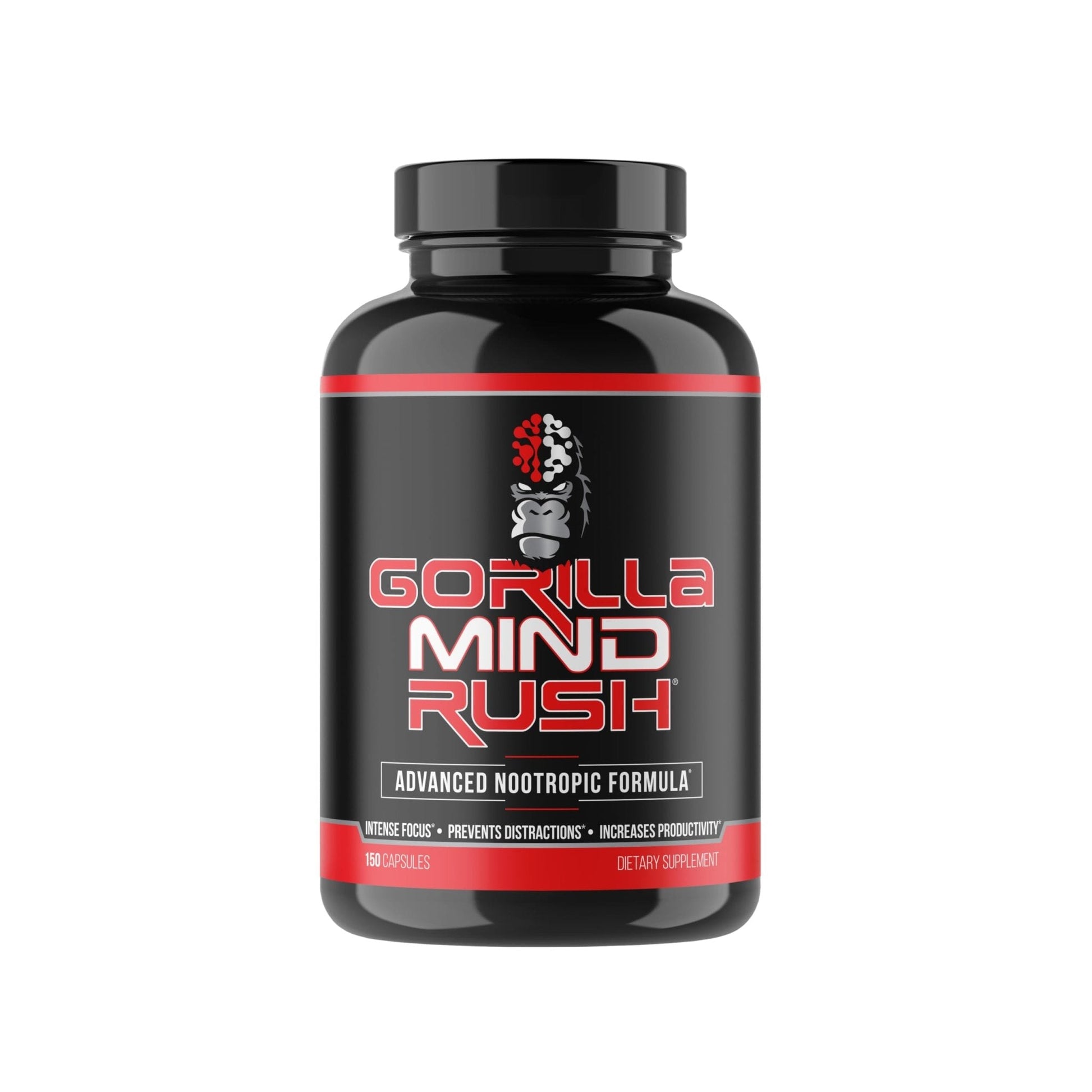 Gorilla Mind Rush - Nootropic Supplement | Intense Focus · Insane Productivity Cognitive Health Support, Memory, Focus, - Maple Wellness Supplements