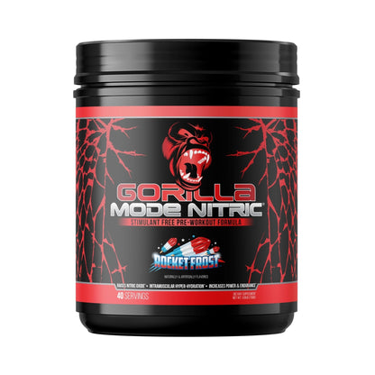 Gorilla Mode Nitric Upgraded Stimulant Free Pre-Workout – Best Tasting and Most Effective Stimulant Free Pre-Workout/Massive Pumps · Vasodilation · Power / 768 Grams (Rocket Frost) - Maple Wellness Supplements