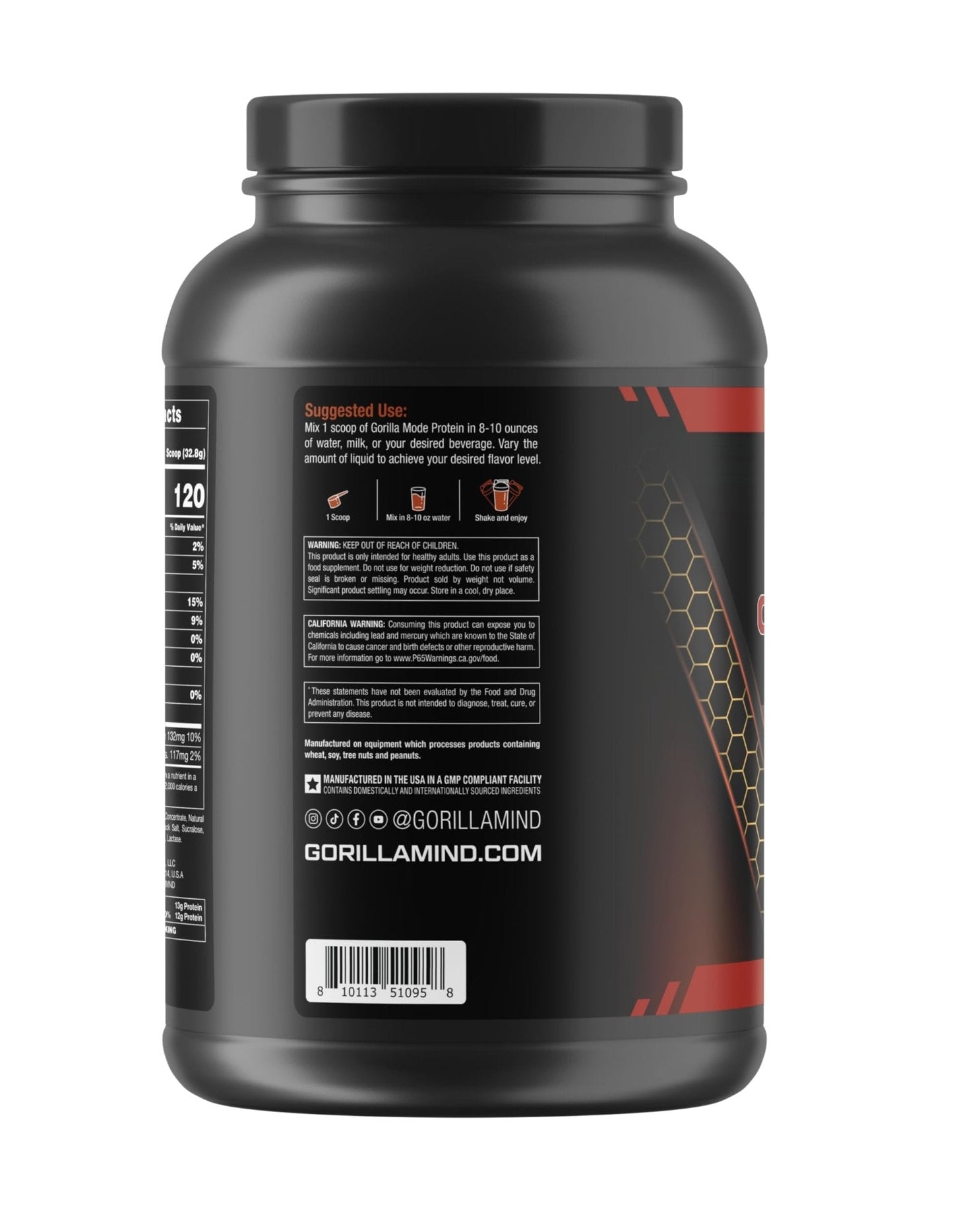 Gorilla Mode Premium Whey Protein - Cinnamon Churro / 25 Grams of Whey Protein Isolate - Maple Wellness Supplements