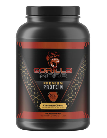Gorilla Mode Premium Whey Protein - Cinnamon Churro / 25 Grams of Whey Protein Isolate - Maple Wellness Supplements