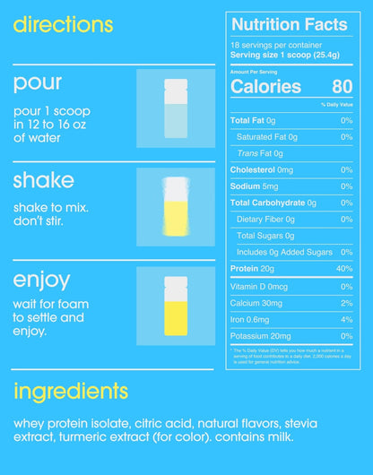 GRAMMS Clear Protein Powder 20G Protein for Women & Men | Lactose Free, Grass-Fed Whey Isolate, Gluten Free, Zero Sugar, Gut Friendly, Non-Bloating - Maple Wellness Supplements
