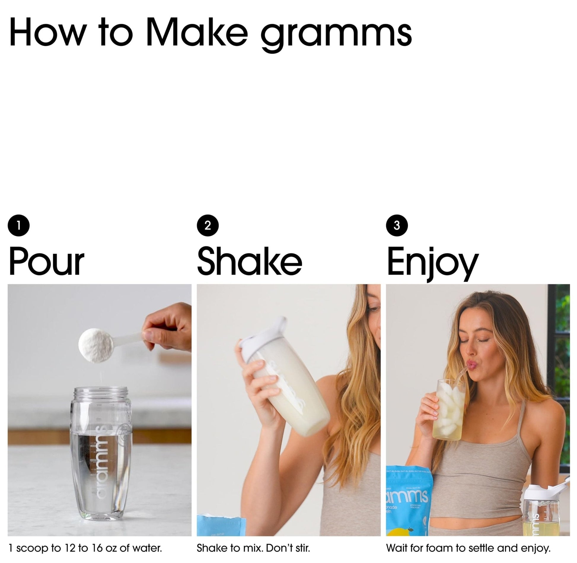 GRAMMS Clear Protein Powder Packets 20G Protein for Women & Men | Lactose Free, Grass-Fed Whey Isolate, Gluten Free, Zero Sugar, Gut Friendly, Non-Bloating - Maple Wellness Supplements