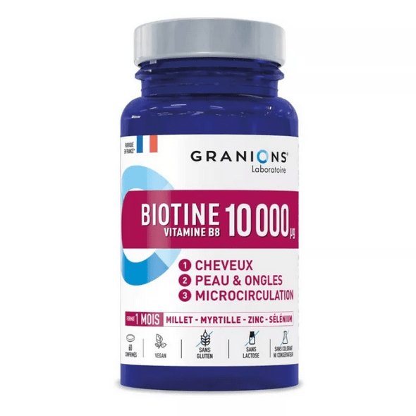 Granions Biotin Pill 10 000 µg Hair Skin & Nails 60 tablets - Maple Wellness Supplements