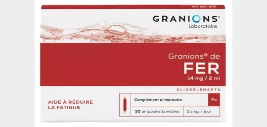 Granions Fer 30 Iron 14mg / 2ml drinkable ampoules - Maple Wellness Supplements