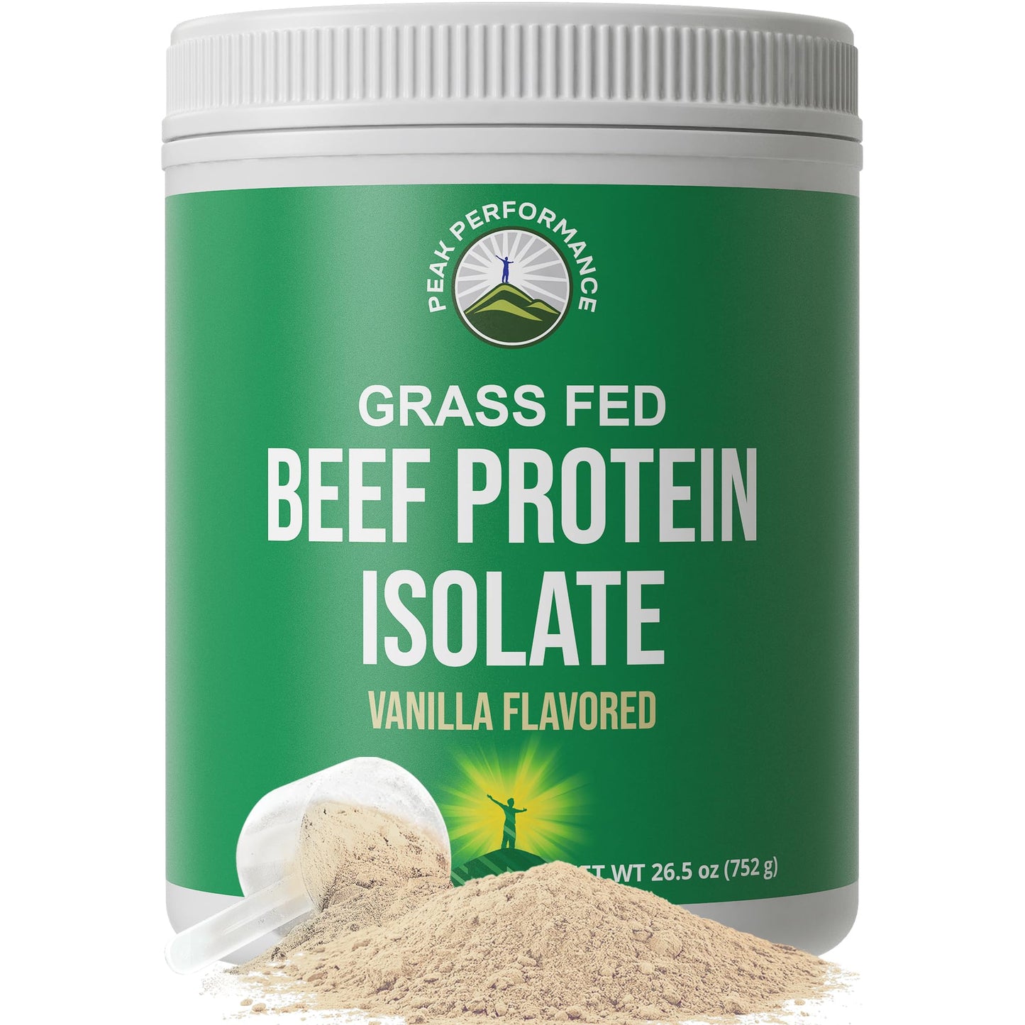 Grass Fed Beef Protein Powder - Lactose Free Great Tasting Beef Protein Isolate. Complete Animal Based Non Dairy Paleo Carnivore Supplement for Prime Muscle Building. No Whey. Vanilla Flavor - Maple Wellness Supplements