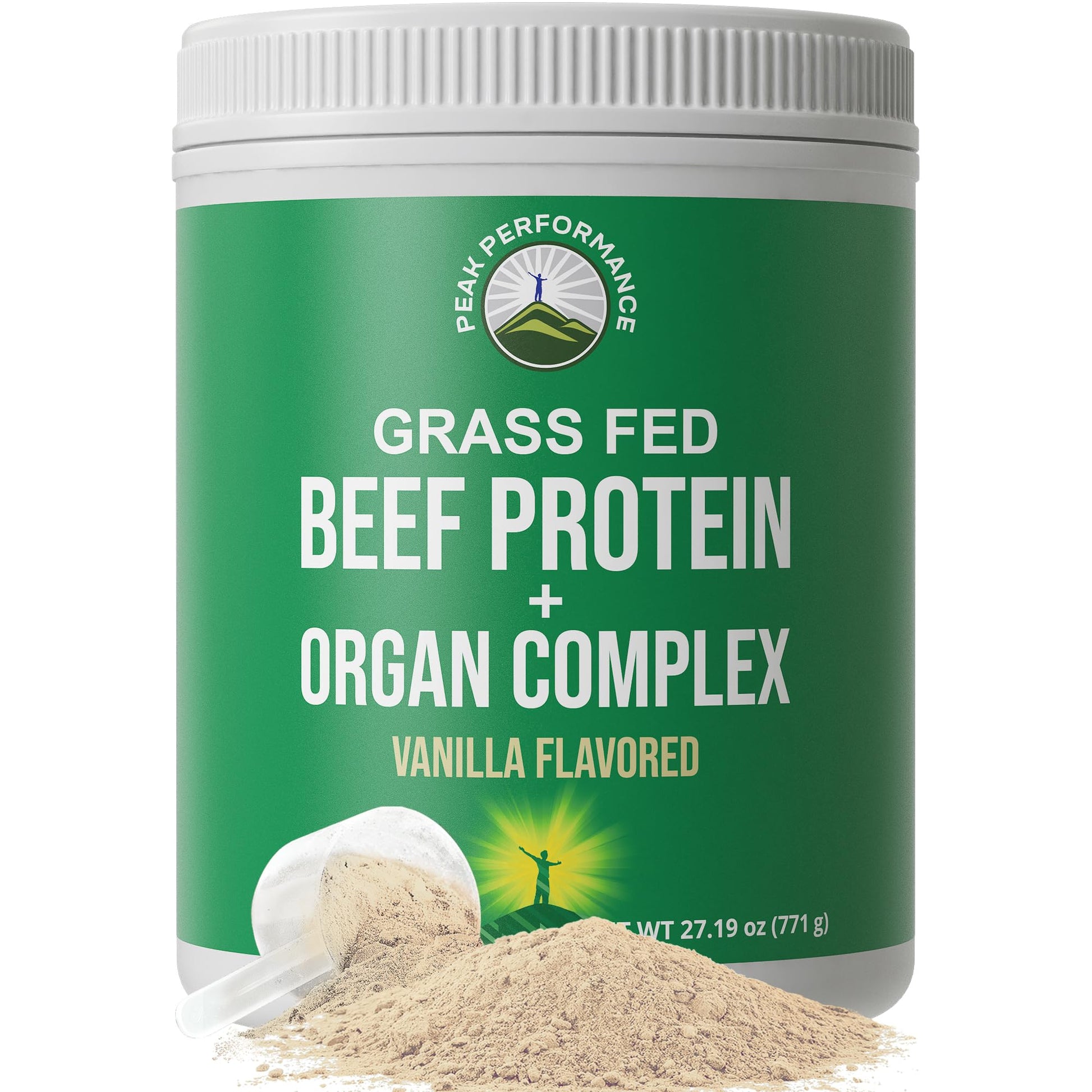 Grass Fed Beef Protein Powder + Organ Complex. Lactose Free Great Tasting Beef Protein Isolate. Animal Based Non Dairy No Whey Paleo Carnivore Supplement for Muscle Building. Vanilla Flavor - Maple Wellness Supplements