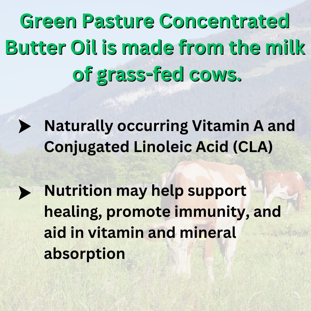 Green Pasture Fermented Cod Liver Oil & Butter Oil Blend - Wild Alaska Cod, Vitamins A & D, Omega-3-6-9, MSC Certified, 120 Capsules - Maple Wellness Supplements