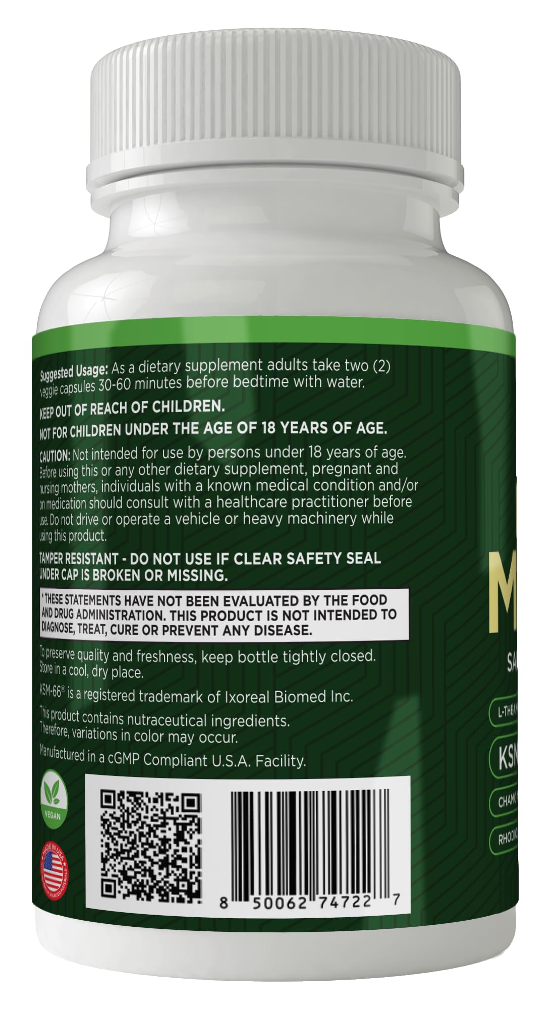 GREEN VALLEY NATURALS My Sleep Miracle Vegan Sleep Support Supplement | Melatonin-Free Formula | Ashwagandha, Chamomile & L-Theanine | Promotes Calm, Relaxation & Restful Sleep | 60 Capsules - Maple Wellness Supplements