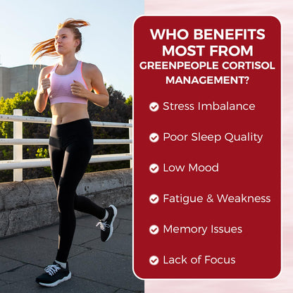 GREENPEOPLE Cortisol Supplements for Women & Men - Cortisol Reducer Detox Manager w/KSM-66 Ashwagandha/Magnesium/L-theanine/GABA/Vitamin B6 for Mood/Sleep/Stress Relief 60 CT Raspberry Flavor Gummies - Maple Wellness Supplements