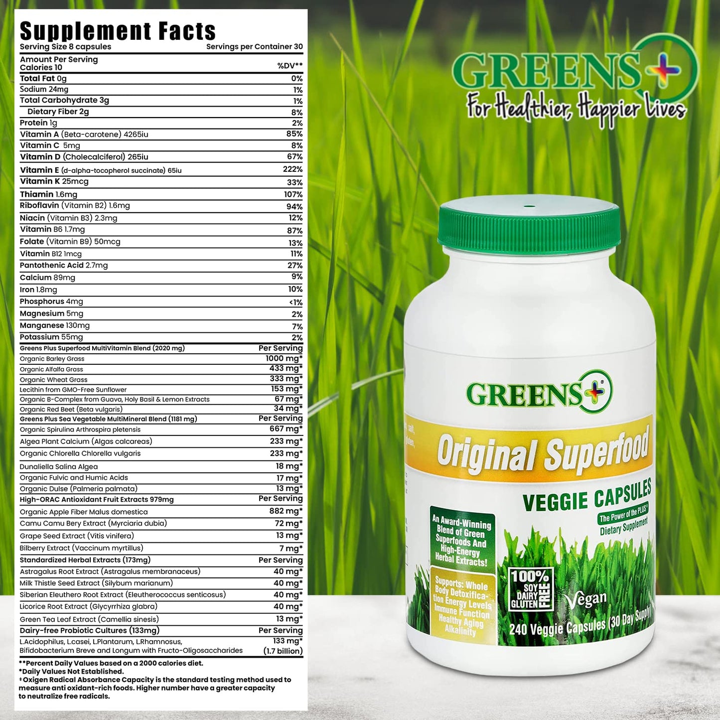 Greens+ Organic Reds Superfood Powder Organic Super Veggie Capsules - Maple Wellness Supplements