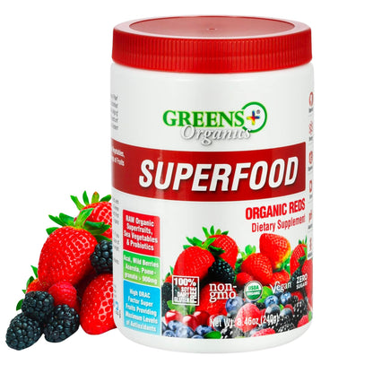 Greens+ Organic Reds Superfood Powder Organic Super Veggie Capsules - Maple Wellness Supplements
