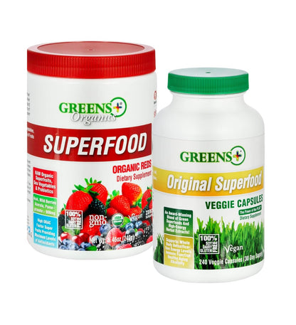 Greens+ Organic Reds Superfood Powder Organic Super Veggie Capsules - Maple Wellness Supplements