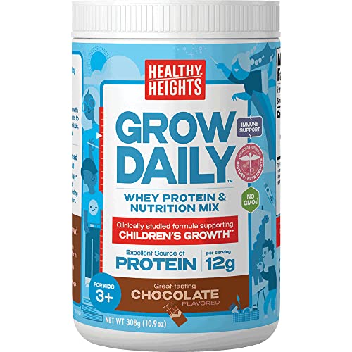 Grow Daily 3+ Shake Mix 7-serving Canister by Healthy Heights - Protein Powder - Maple Wellness Supplements