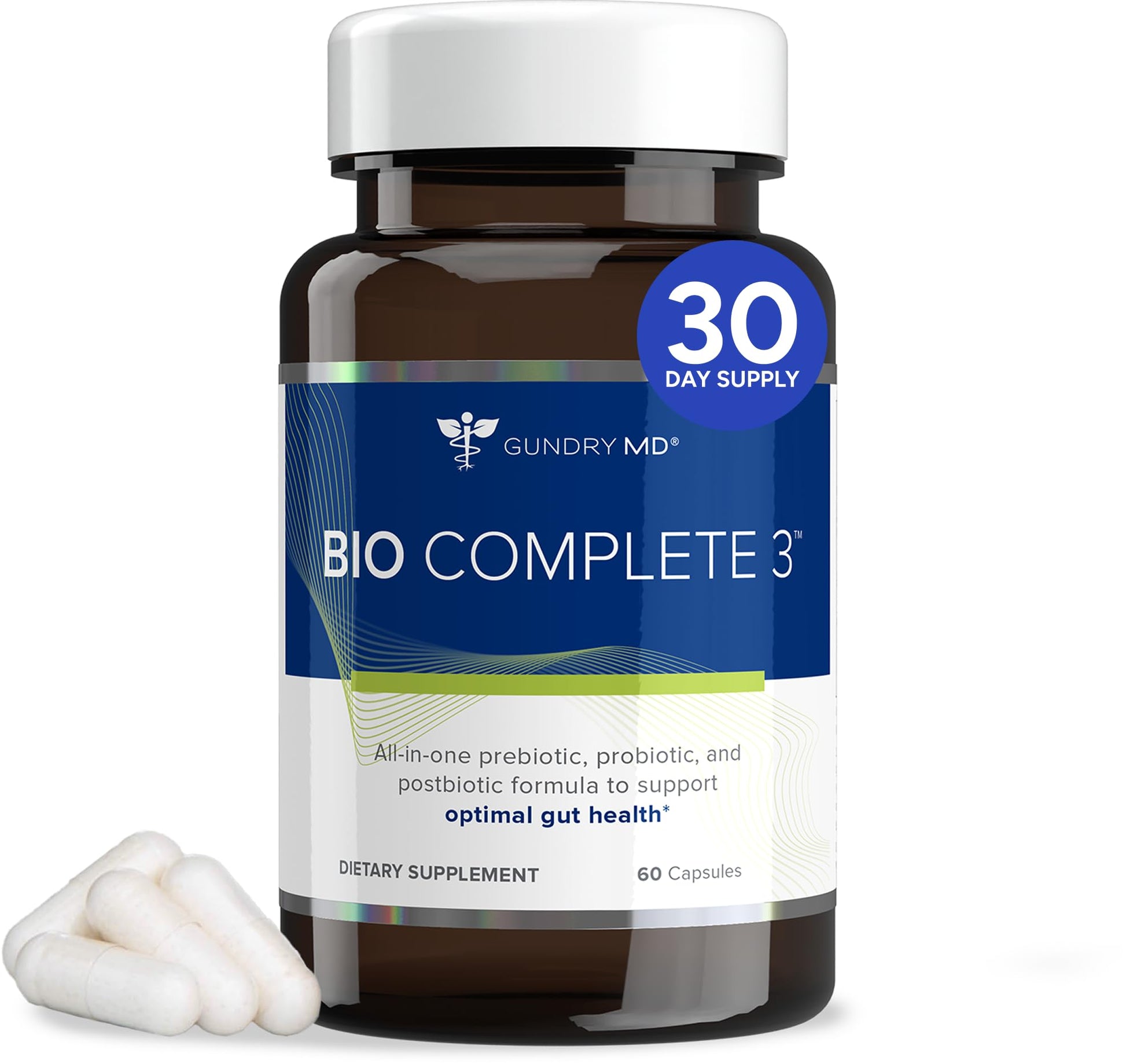 Gundry MD® Bio Complete 3, 3-in-1 Probiotics for Gut Health, Probiotic Supplements for Digestion, Supplement Supporting Bloating, Gas, Food Cravings - Maple Wellness Supplements