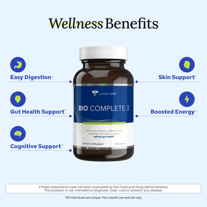 Gundry MD® Bio Complete 3, 3-in-1 Probiotics for Gut Health, Probiotic Supplements for Digestion, Supplement Supporting Bloating, Gas, Food Cravings - Maple Wellness Supplements