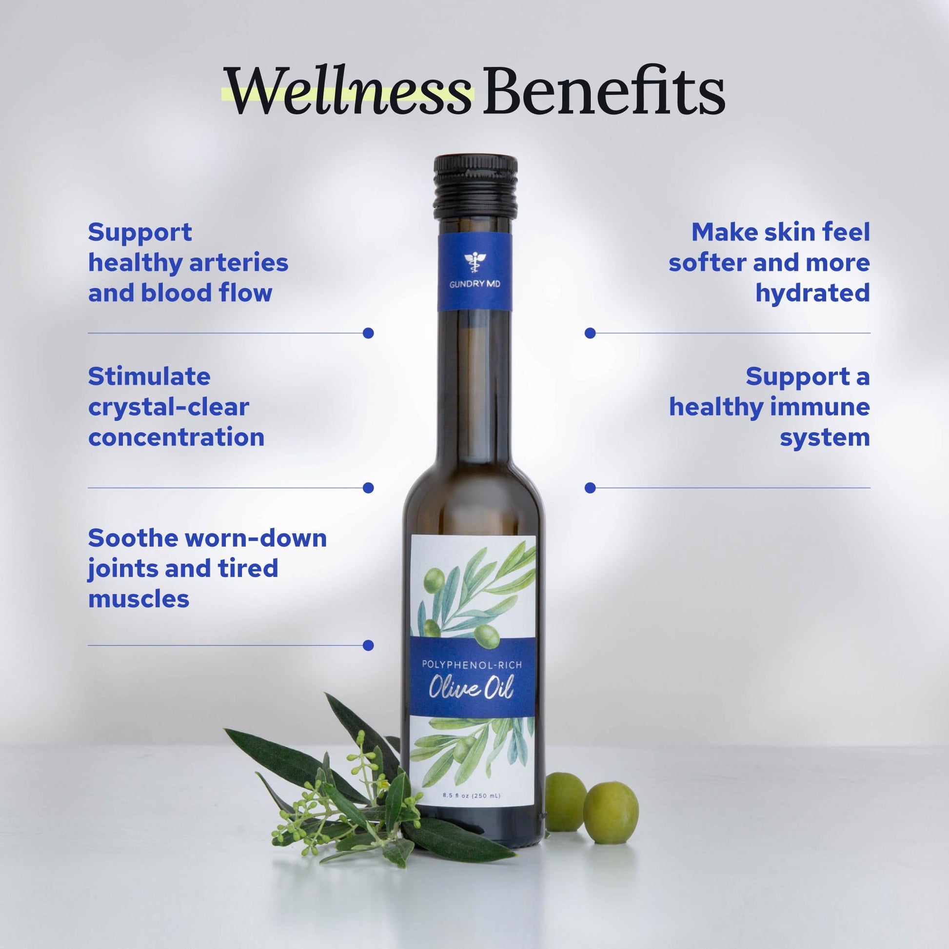 Gundry MD® Organic Extra Virgin First Cold Press Moroccan Polyphenol Rich Olive Oil (Olive Oil) (1) - Maple Wellness Supplements
