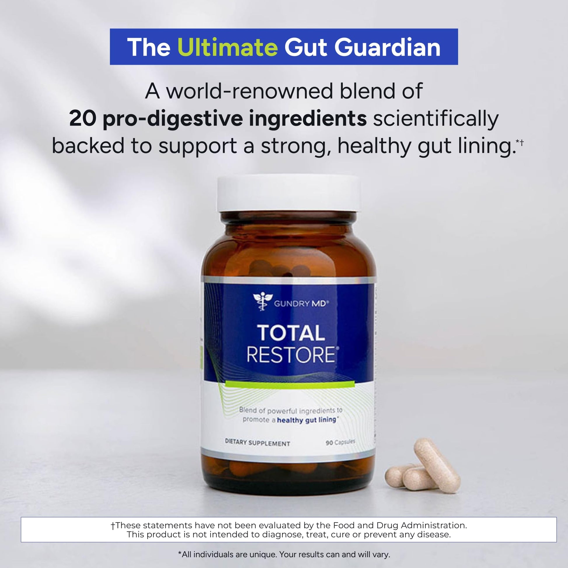 Gundry MD Total Restore Gut Lining Support, Digestive Supplement for Gastrointestinal Wellness, Gut Health Supplement - Maple Wellness Supplements