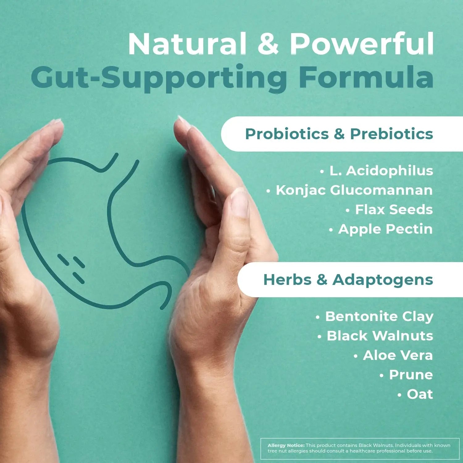 GutOptim Probiotic & Prebiotic Capsules | Pre and Probiotics for Synbiotic Gut Health & Bloating Relief for Women & Men | Enzyme with Probiotics for Digestive Health | Non-GMO, 60 Ct, 6 Month Supply - Maple Wellness Supplements