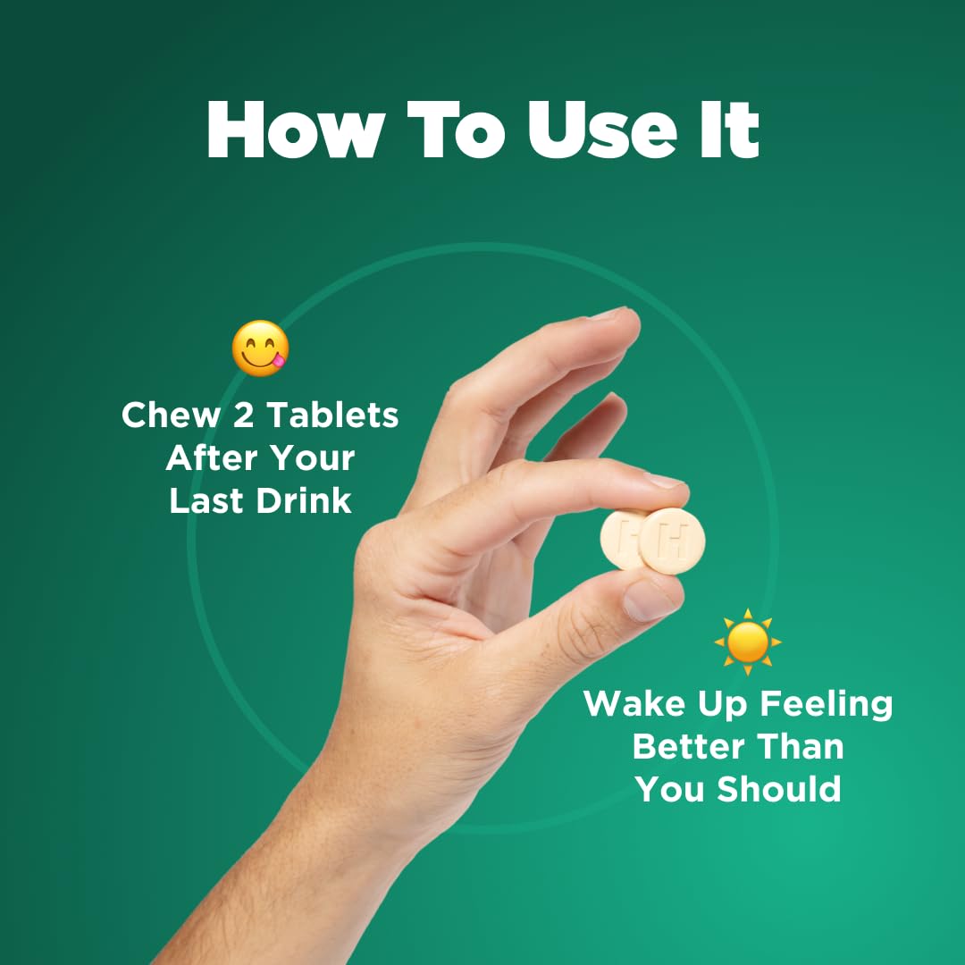 H-PROOF The Anytime You Drink Vitamin, Liver Health & Immunity Support with Electrolytes, Milk Thistle, and Vitamins B & C - 40 Chewable Tablets - Maple Wellness Supplements