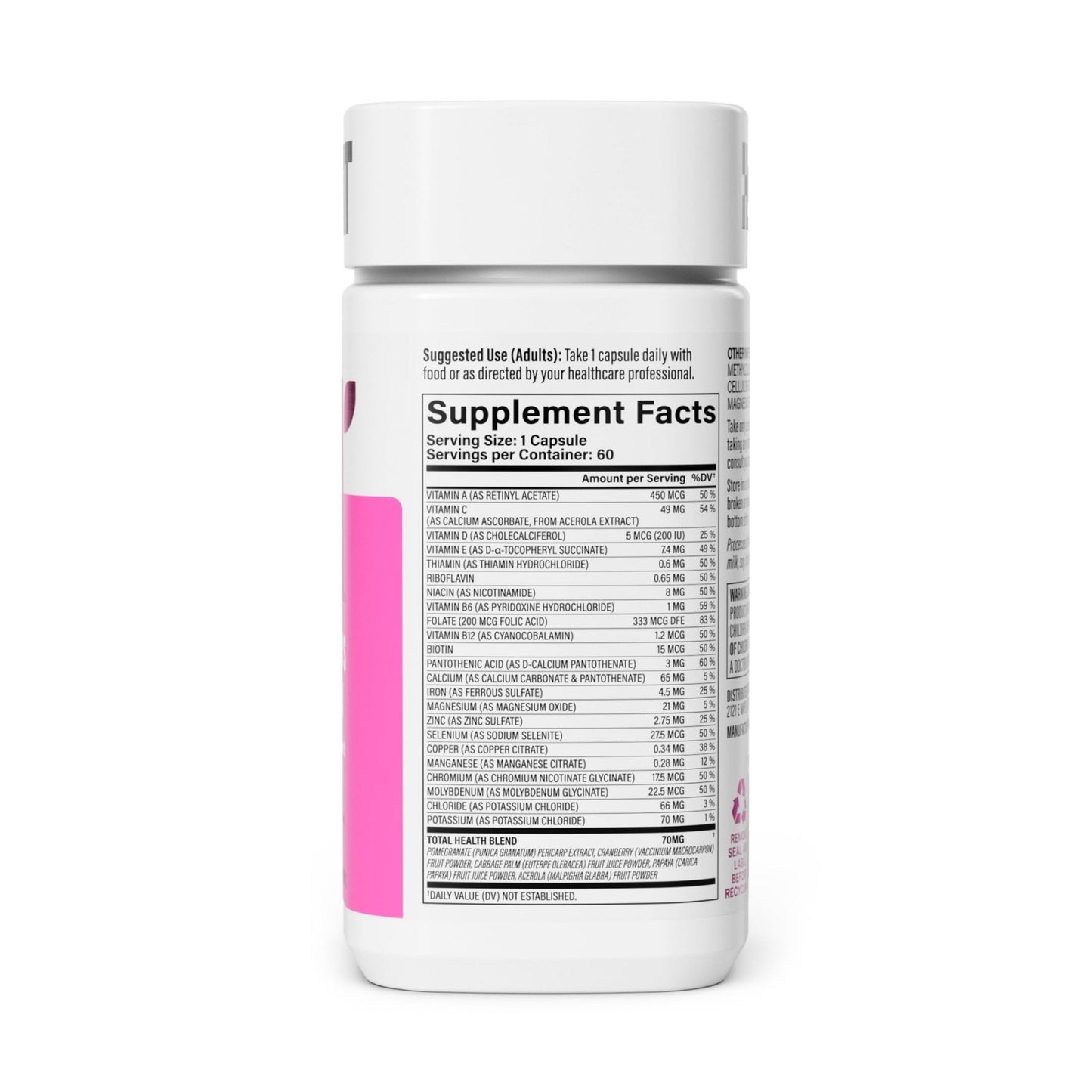 Habit Womens Multi Supplement (60 Capsules) - New Look, Supports General Health & Wellness, 23 Essential Vitamins and Minerals, Fruit extracts - Maple Wellness Supplements
