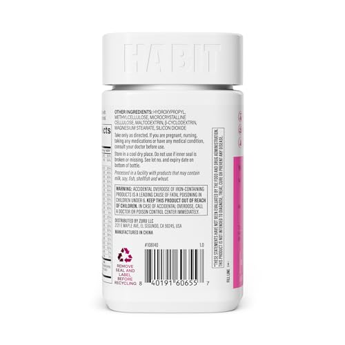 Habit Womens Multi Supplement (60 Capsules) - New Look, Supports General Health & Wellness, 23 Essential Vitamins and Minerals, Fruit extracts - Maple Wellness Supplements